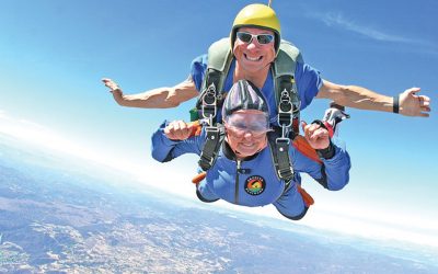 Risky business: An increasing number of over-50s are enjoying extreme sports on holiday